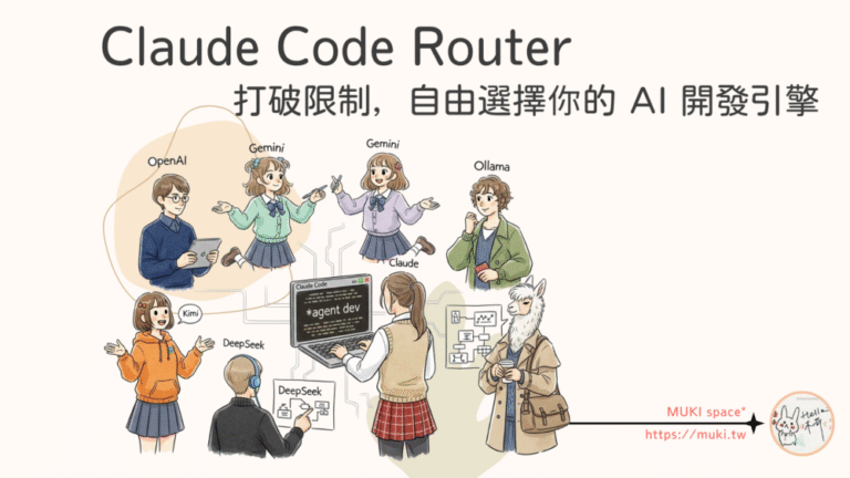 用 Claude Code 連接多款免費 AI 模型，輕鬆切換不設限 – MUKI space*
